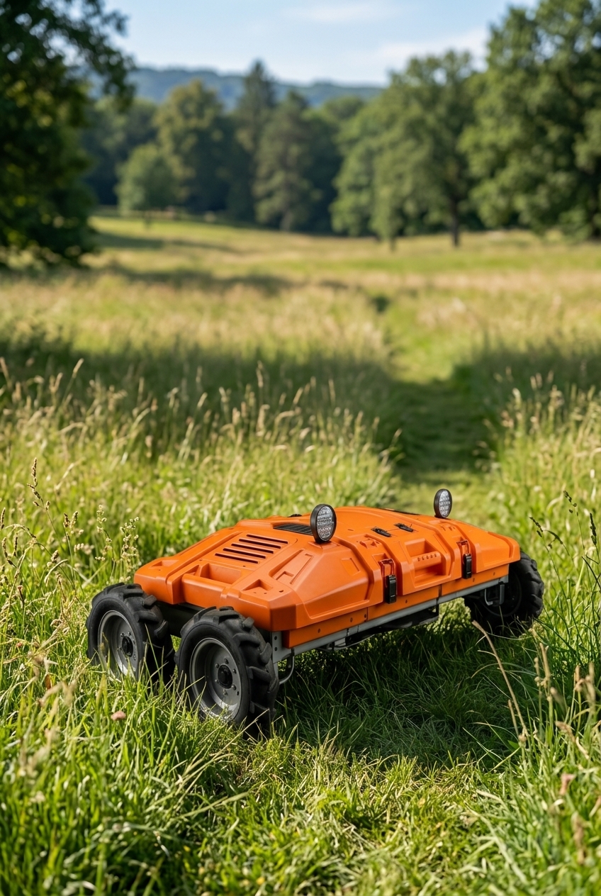 EcoTar autonomous agricultural robot in a field